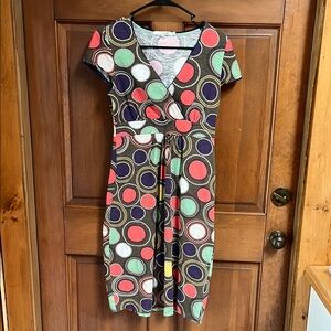 BODEN Colorful Retro Boho Cotton Polka Dot Dress Size 6